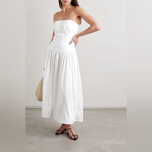 TOVE Lauryn White Strapless Dress